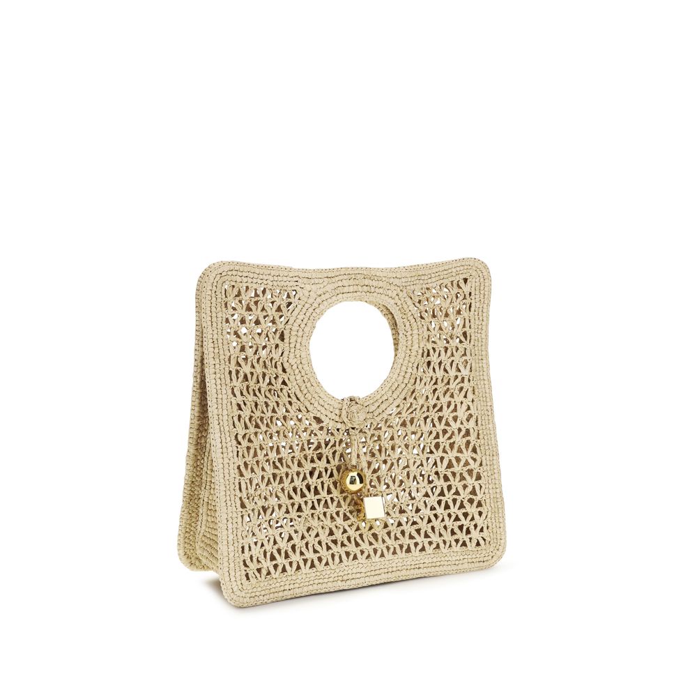 Jacquemus Le Petit Carré Spiaggia Handbag - Natural Raffia