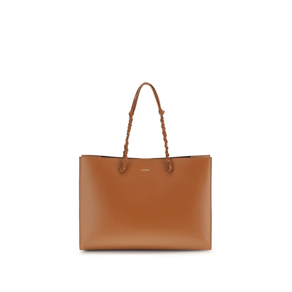 Jil Sander Tangle Tote in Tan from The Exclusive Line Singapore.