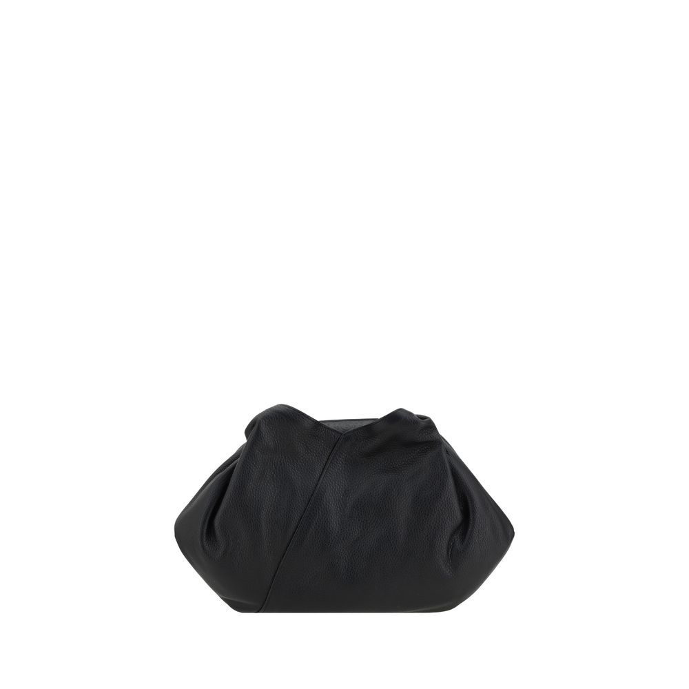 MM6 Japanese Bag Medium Grained Leather in Black from The Exclusive Line Singapore.
