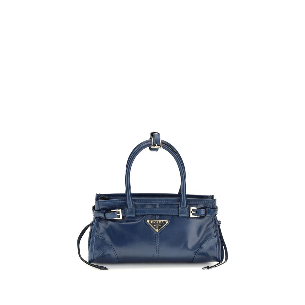Prada Bonnie Mini Handbag in Blue from The Exclusive Line Singapore.