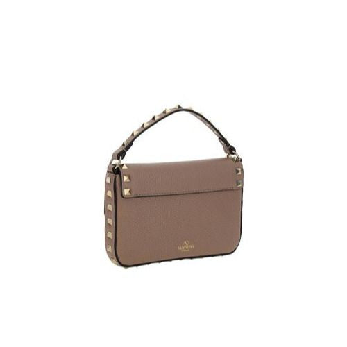 Valentino Garavani Rockstud Grainy Calfskin Pouch – Poudre