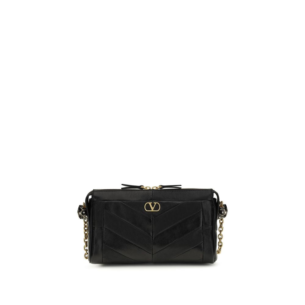 Valentino Garavani Panthea Small Shoulder Bag in Black from The Exclusive Line Singapore.