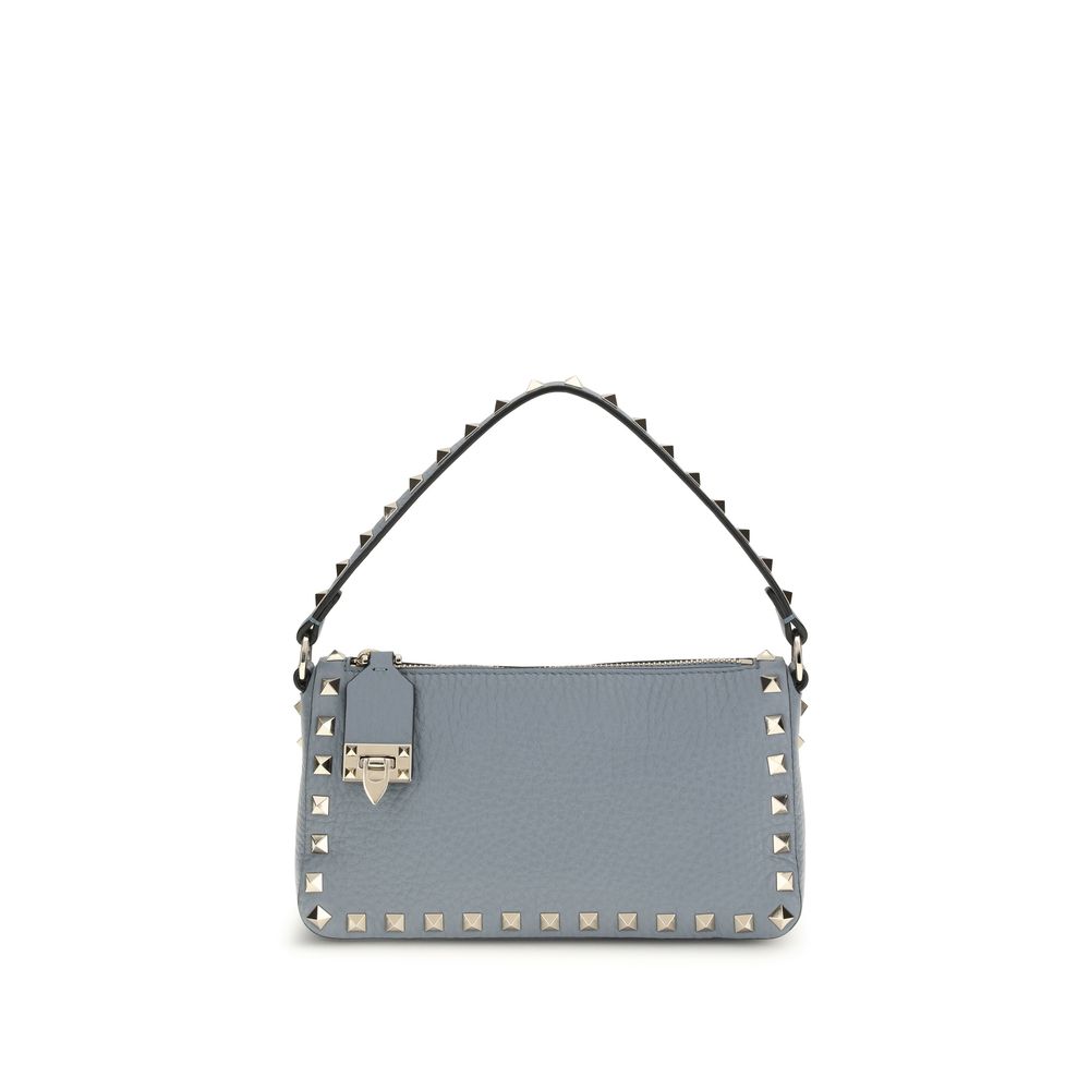 Valentino Garavani Rockstud Small Crossbody Bag w/ Hook Closure in Blue from The Exclusive Line Singapore.