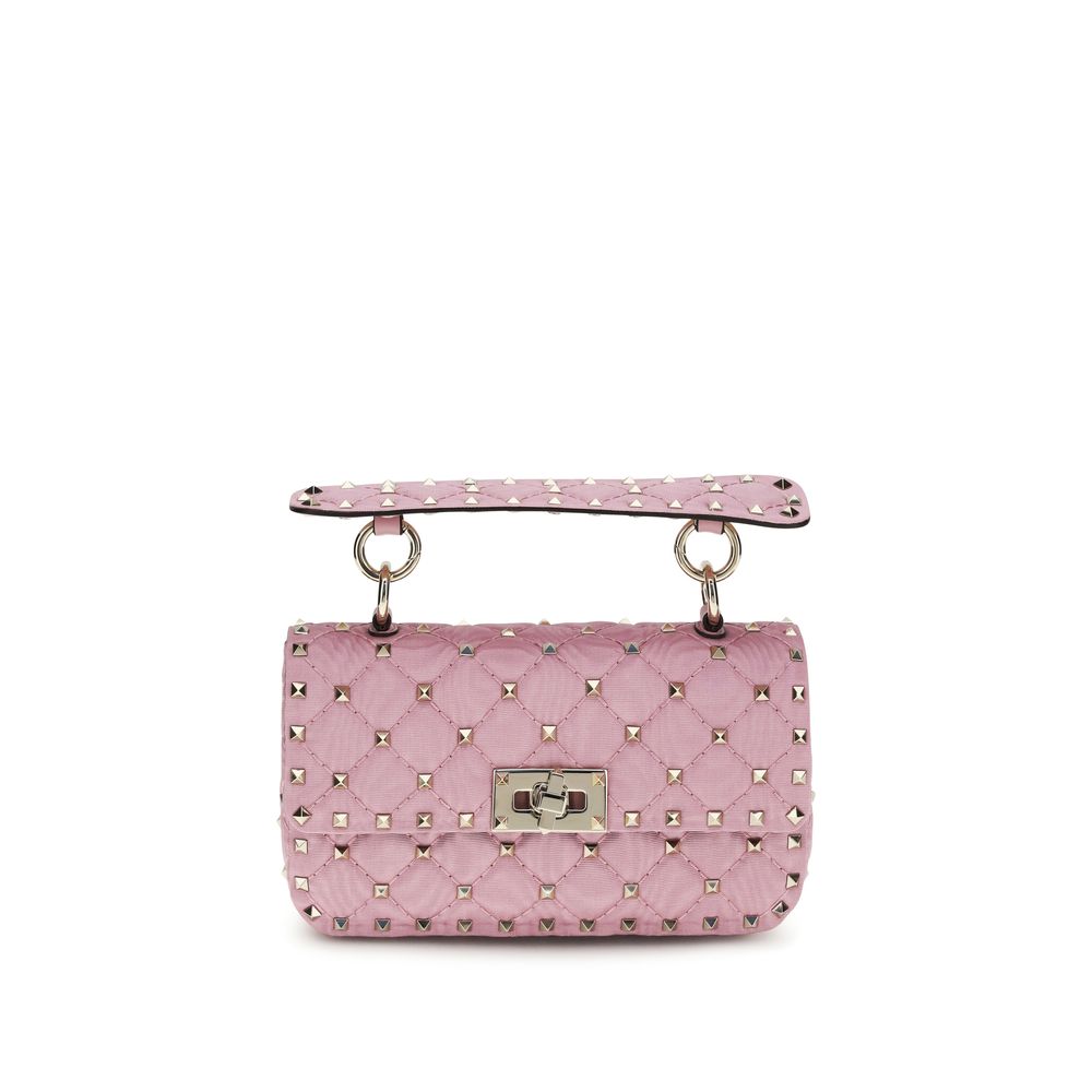 Valentino Garavani Rockstud Spike Handbag Small in Pink from The Exclusive Line Singapore.